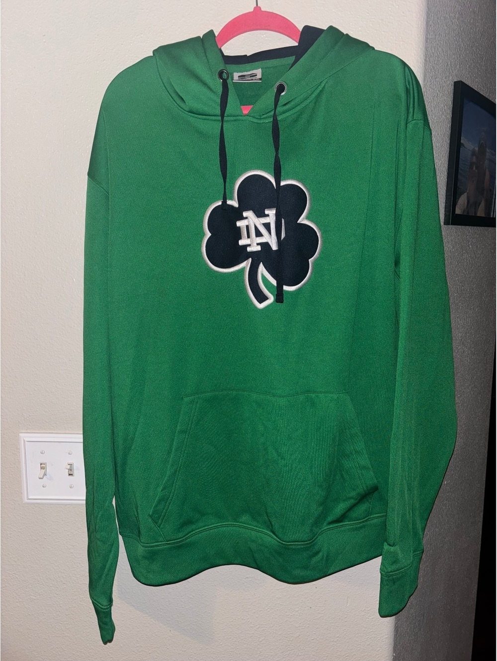 NWT Notre Dame Fighting Irish Shamrock Hoodie Stadium Mens XXL